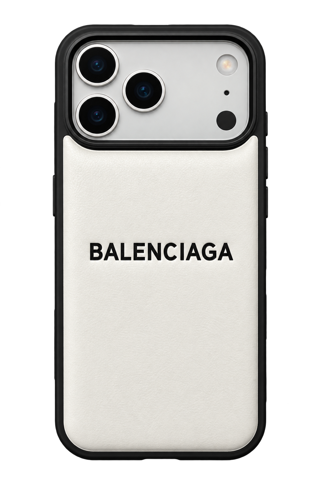 3D Embossed Letter Luxury Leather Phone Case