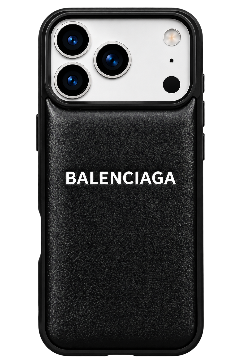 3D Embossed Letter Luxury Leather Phone Case