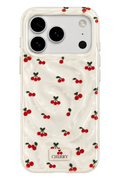 Pearl White Cherry Pattern Phone Case | Case One