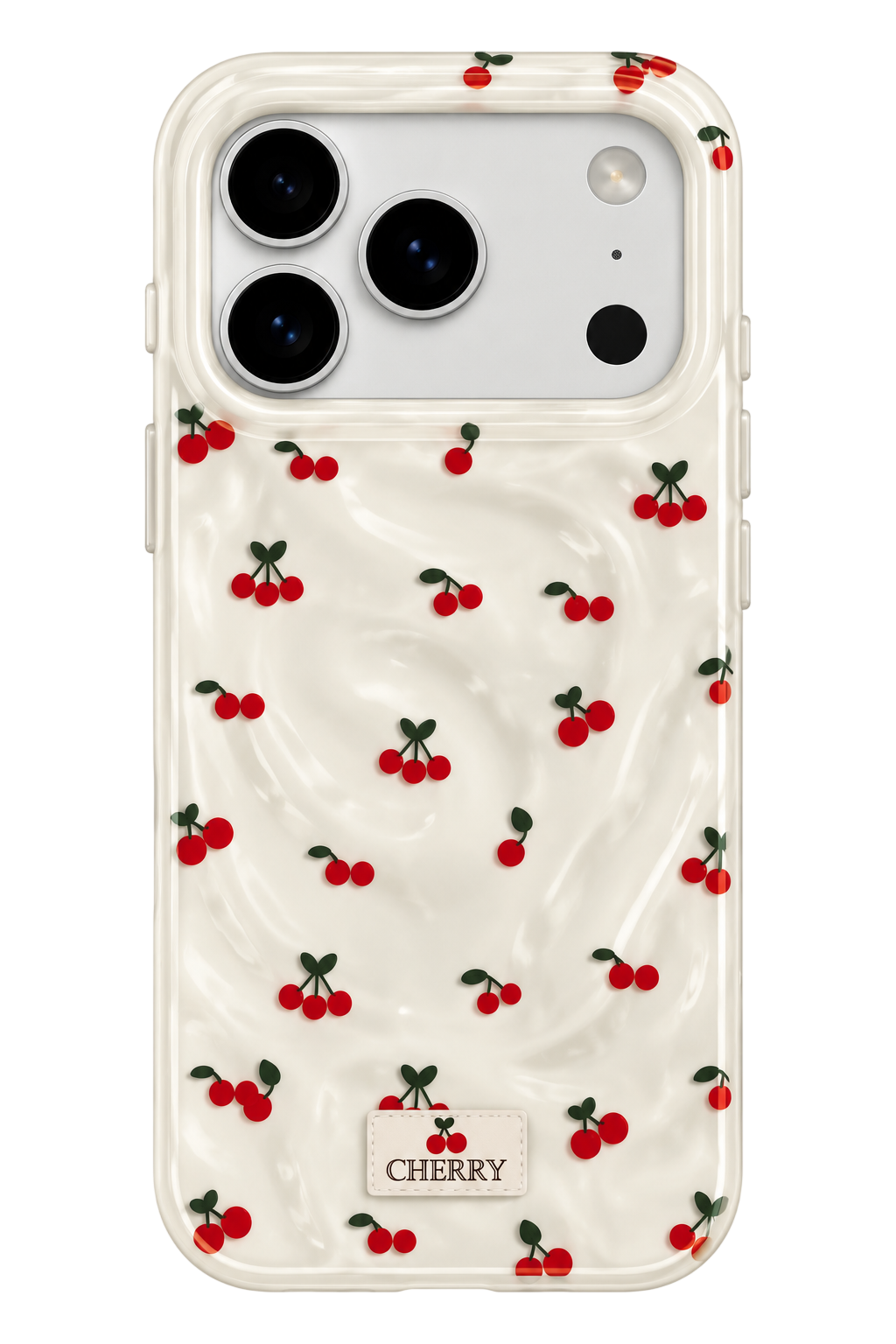 Pearl White Cherry Pattern Phone Case | Case One