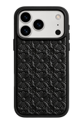 Black Embossed Floral Leather Phone Case | Case One
